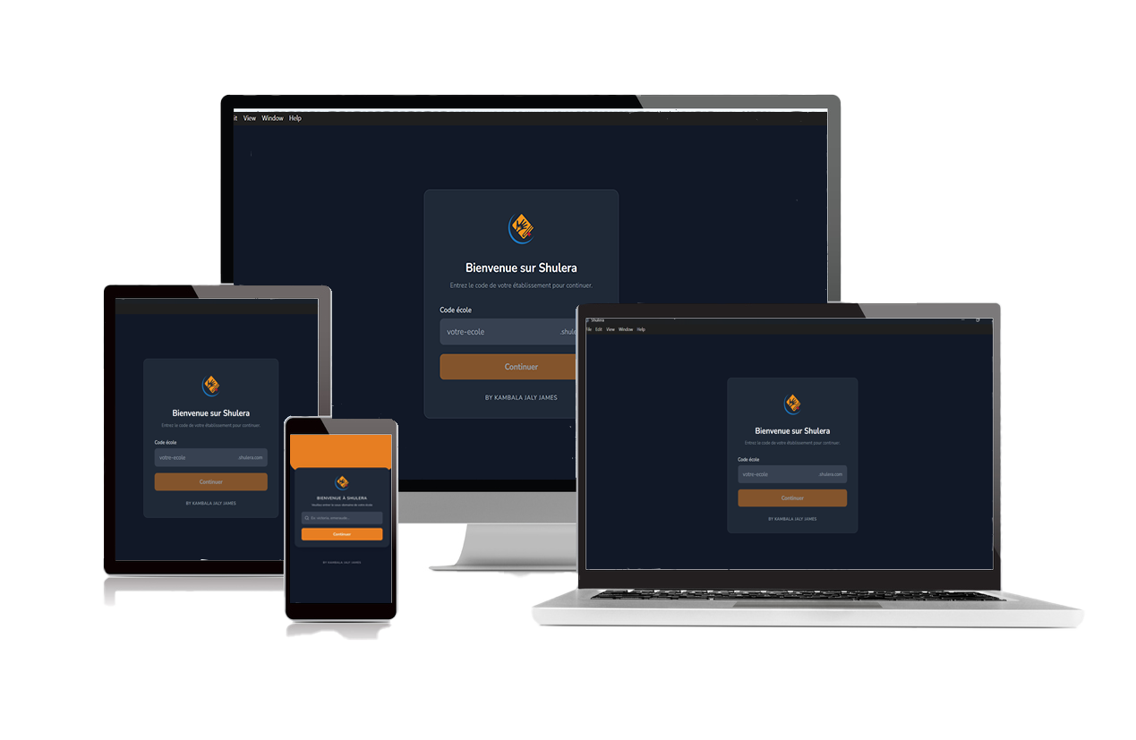 Shulera sur ordinateur, tablette et mobile